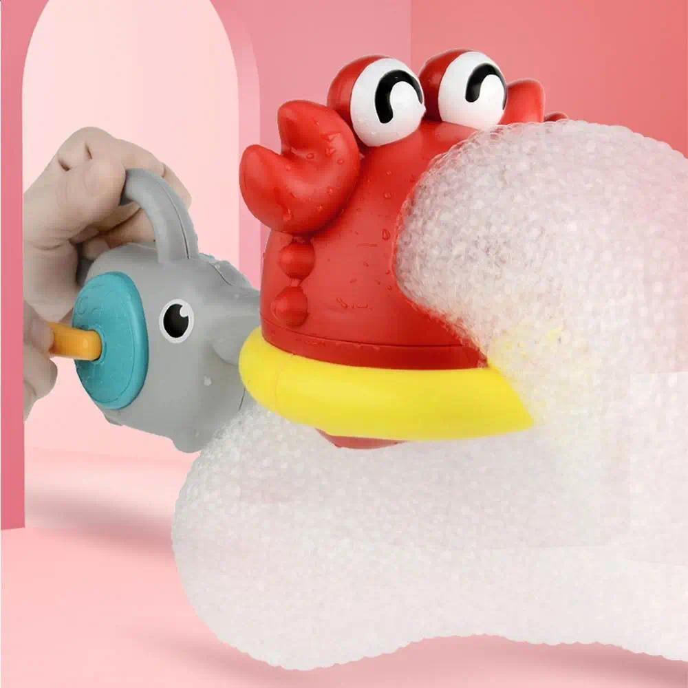 Interactive Bubble Blowing Machine Shark Cartoon Children Soap Machine Crab Plastic Soap Bubble Mach