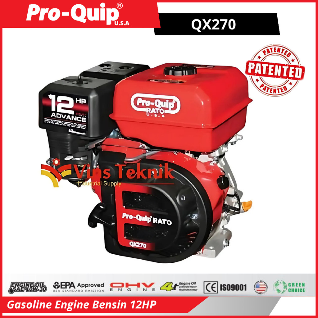 Mesin Penggerak Gasoline PROQUIP QX270 Engine Bensin 12HP QX 270