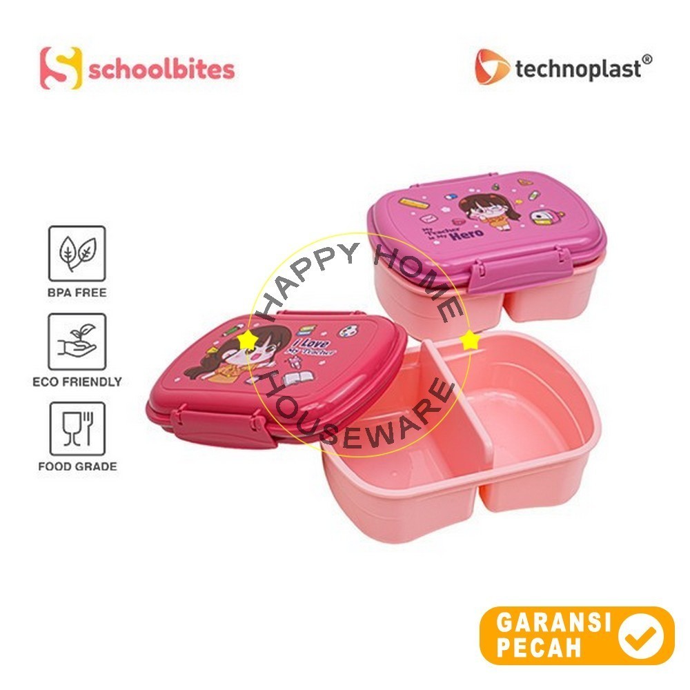 TECHNOPLAST Mealtime Magic Bellagio Lunch Box Oval 800ml Lunch Box Sekat Kotak Bekal 800ml