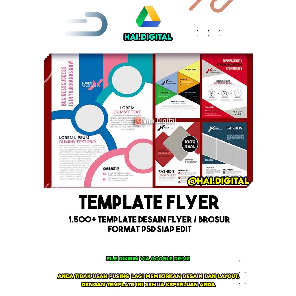 1.500+ Template Desain Flyer / Brosur Format Psd Siap edit