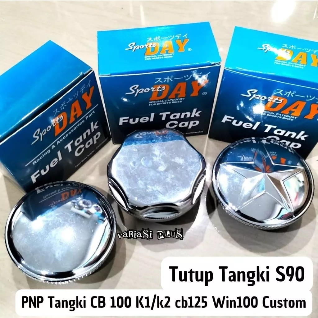 TERMURAH TUTUP TANGKI CB HITAM CHROME KUNCI MODEL ORIGINAL MOS DAY POLOS PNP CB 100 CB125 K3 K5 Win1
