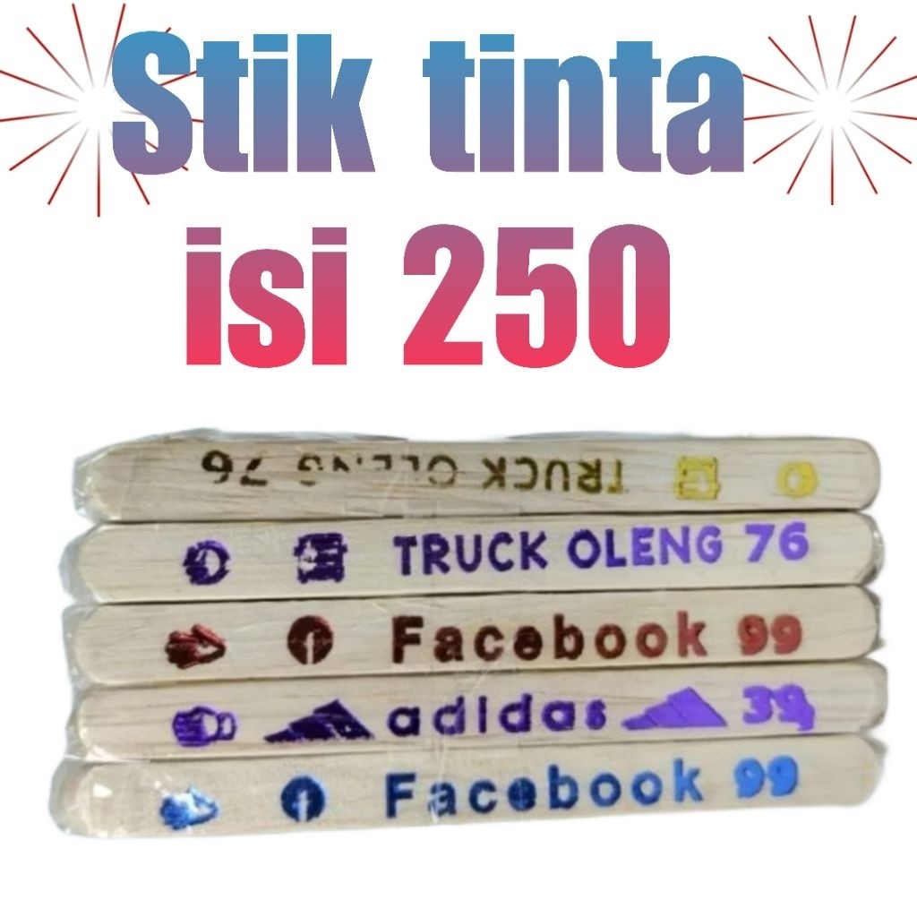 (250pcs) stick sablon stik tinta stick kayu