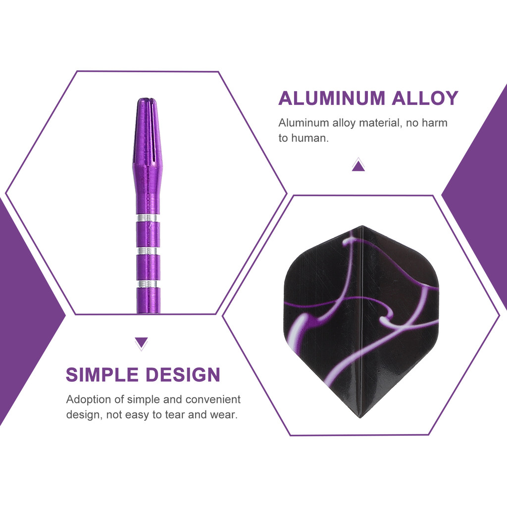 18 Sets Replacement Dart Accessories Flights Indoor Aluminum Alloy Shafts Child