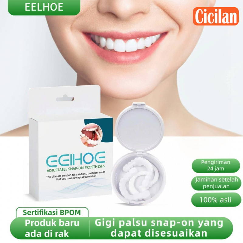 EELHOE Gigi Palsu Snap-On Yang Dapat Disesuaikan Authentic Perawatan Kesehatan Gigi Palsu Renggang S