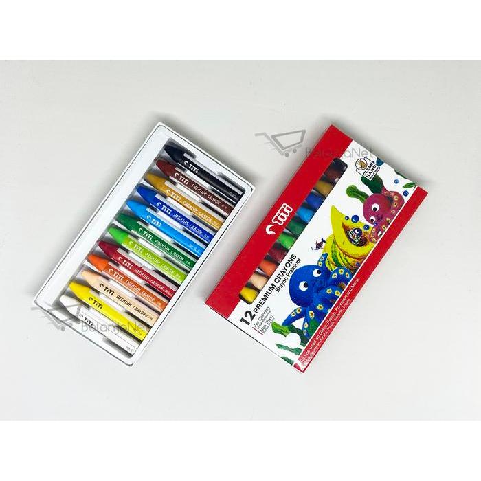 Premium Crayon TITI 12 Warna 12 Colors PRC-12