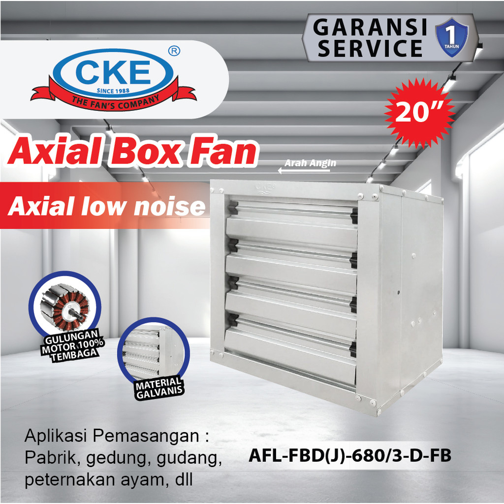 CKE Axial Box Fan 20 Inch Kipas Exhaust Blower Kandang Ayam