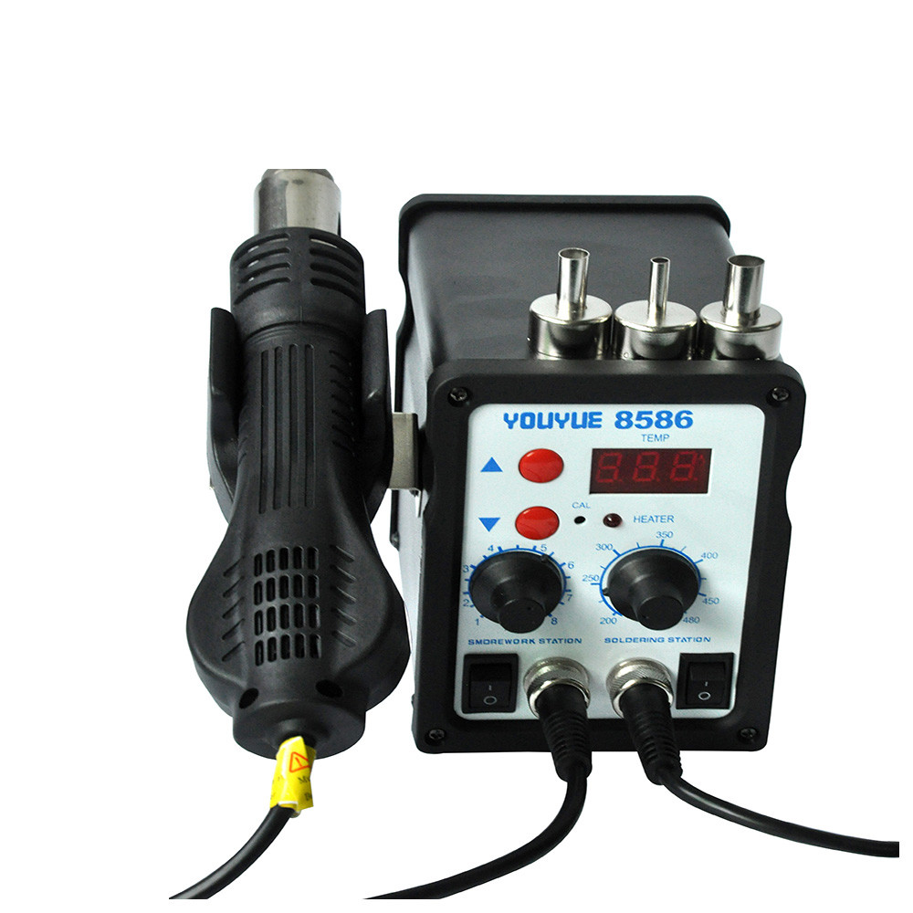 220V/110V 700W Soldering Station 2 in 1 SMD Rework Station Hot Air  + Electric solder iron Station Y