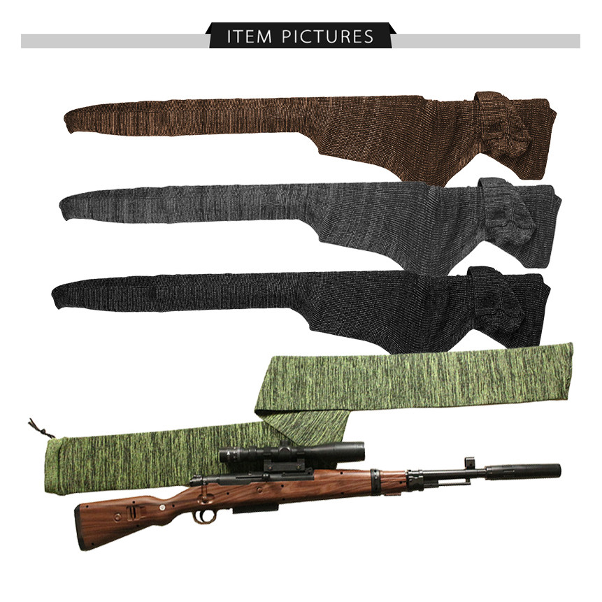 Airsoft Gun Sock Rifle Knit Polyester Rifle Gun Protector Cover Bag Moistureproof Storage Sleeve Rif