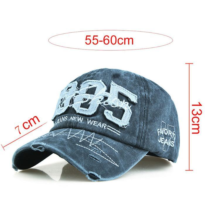 FH Topi Baseball 1985 Fashion Jeans Hat Casual Sport Pria Wanita/Baseball Cap/Topi Outdoor Topi Spor
