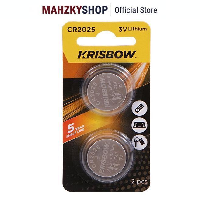 KRISBOW SET 2 PCS BATERAI KANCING LITHIUM CR2025 - SILVER