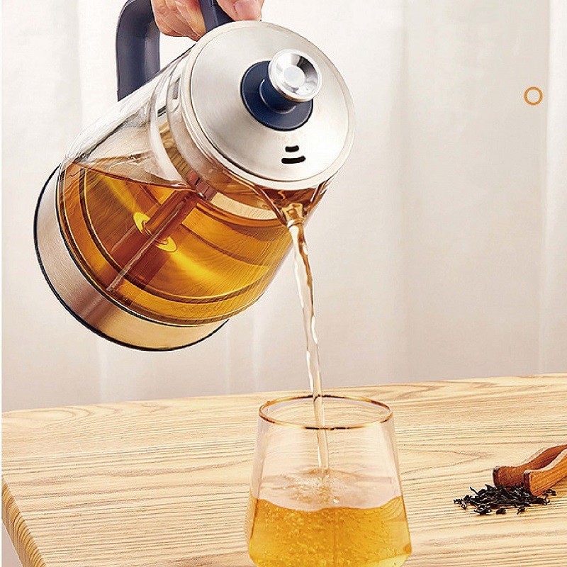 110V/220V Home/Office Glass Flower Teapot 1L Tea Brewer Electric Kettle  Black Tea Pu'er Steaming Te