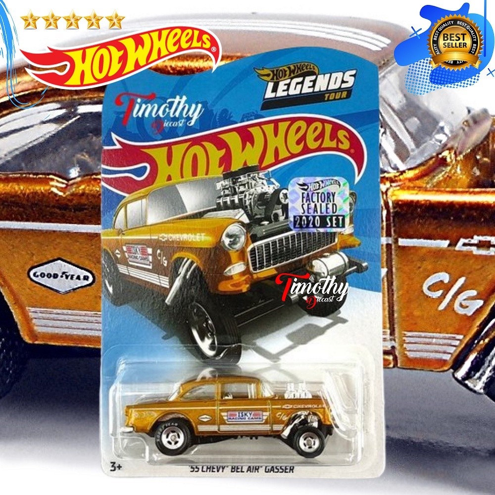 Hot Wheels 55 Chevy Bel Air Gasser Legend Gold Mail In Factory Sealed 2020 Ban Karet