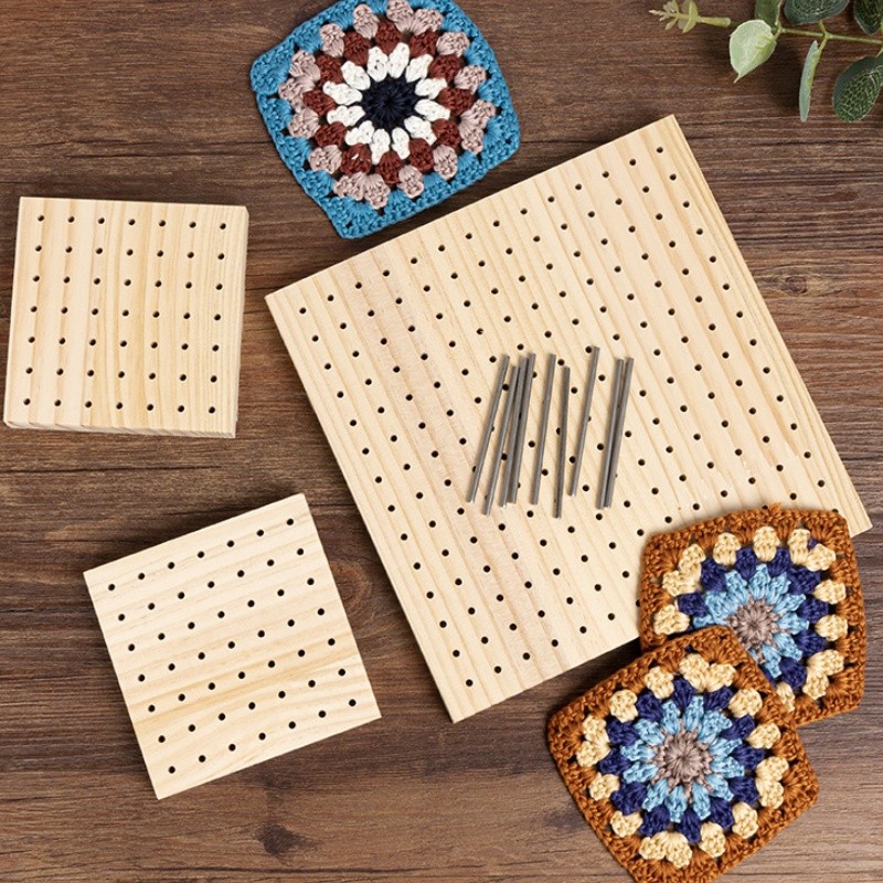 Set Blocking Board dan Pin Bloking untuk Granny Square  Blocking board papan blocking untuk rajut ra