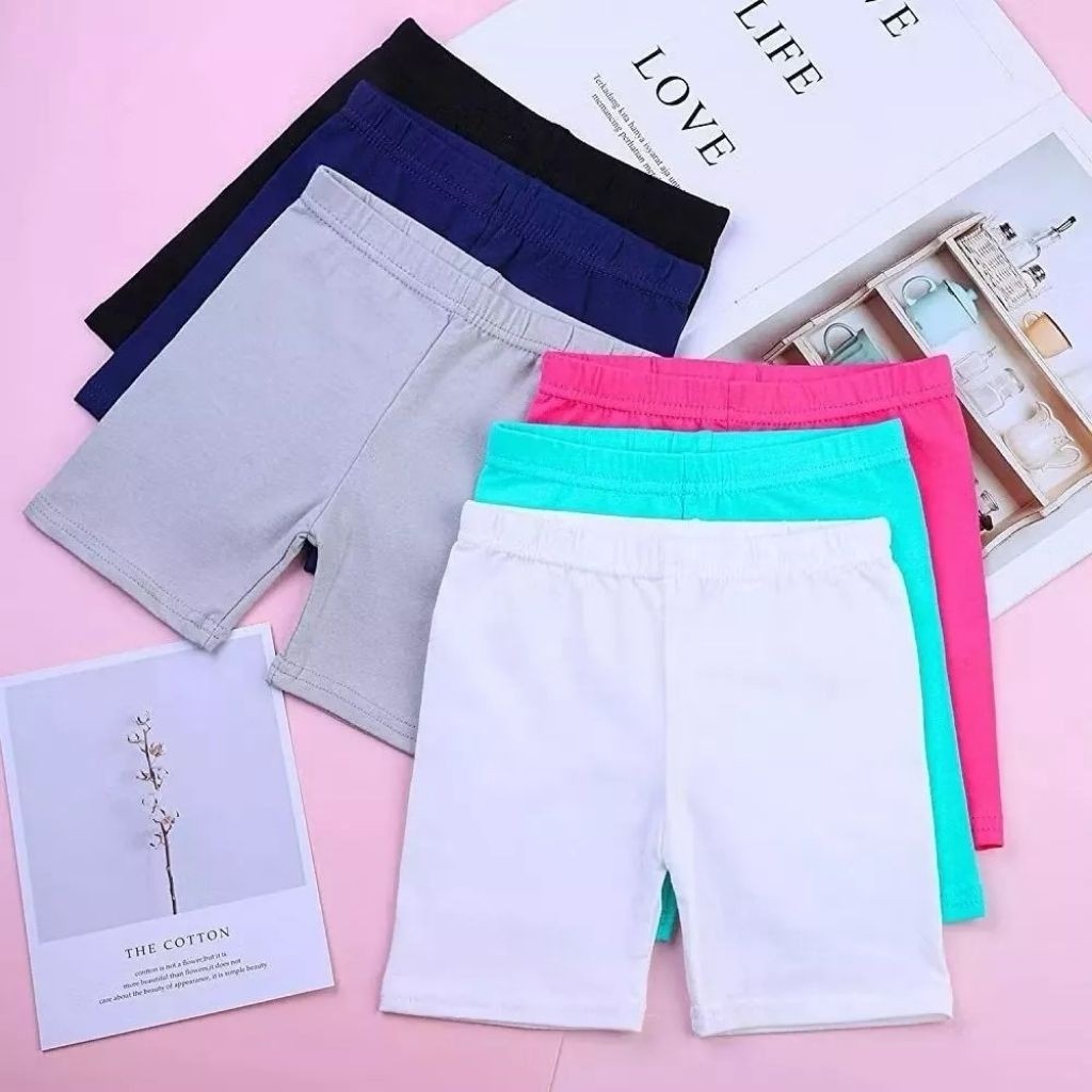 Short Anak 3-14 Tahun Celana Legging Pendek TK SD SMP Short Pants Anak Perempuan