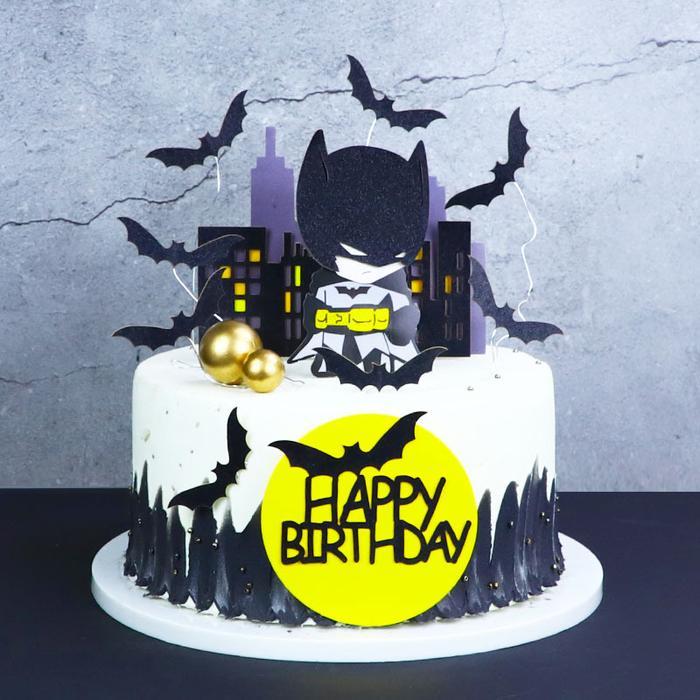 Topper Batman Karton Kelelawar Tulisan happy birthday / Topper Batman - Batman Set 3