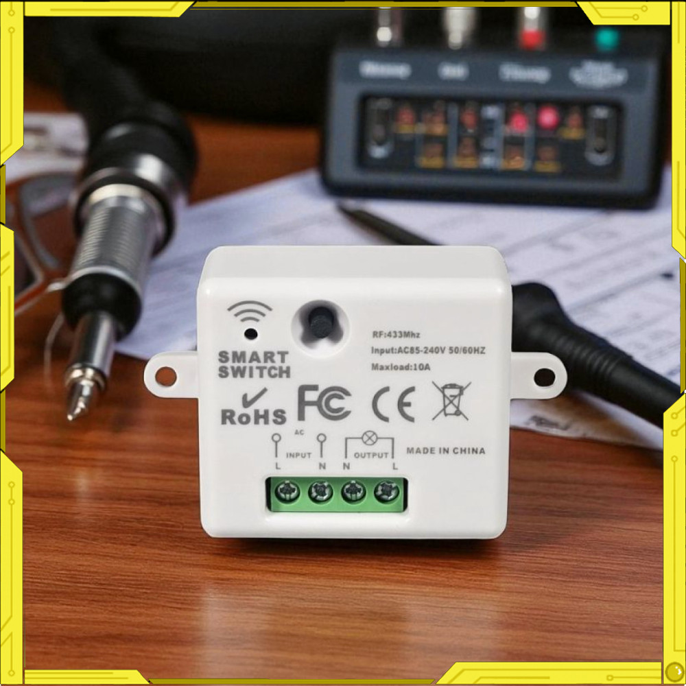 Receiver Saklar Lampu Wireless 433MHz 10A 240V - QC-44