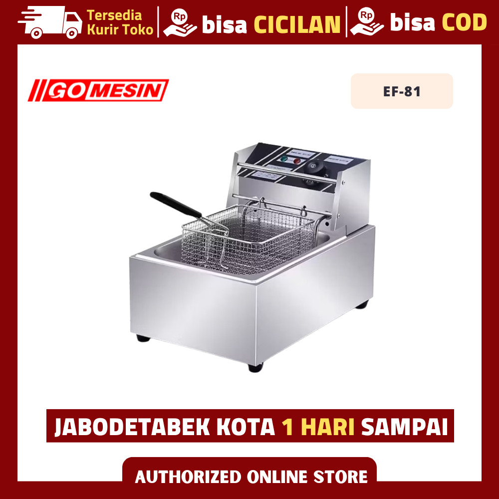 Deep Fryer Listrik Gomesin EF-81 Electric Deep Fryer 1 Tank Garansi Resmi