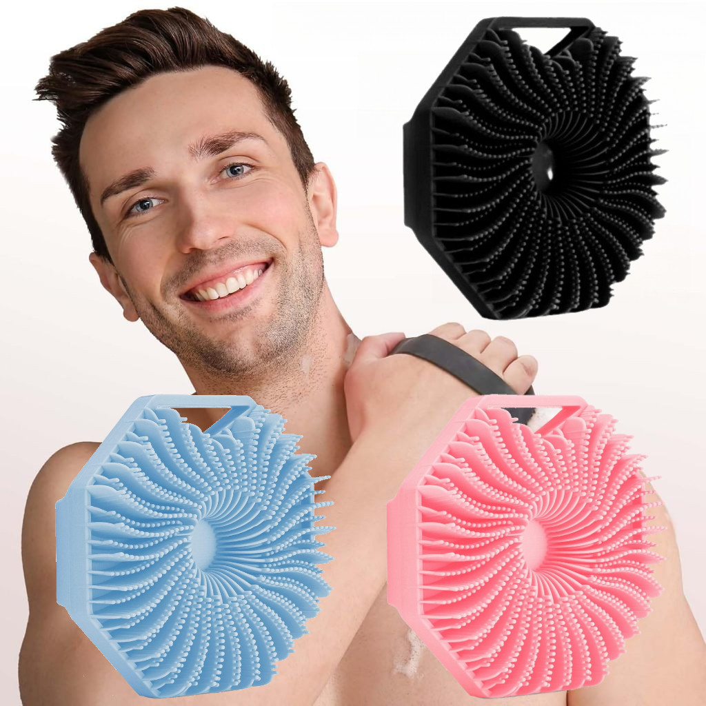 Silicone Sikat Gosok Punggung Sikat Mandi Silikon Lembut Badan Sikat Gosok Punggung Mandi Sikat Mand
