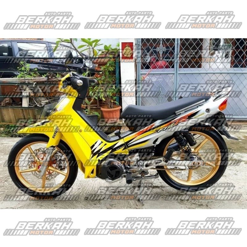 Cover body halus full set fiz r melenium kuning silver fiz r