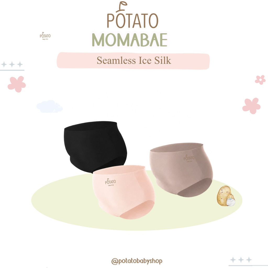 Momabae Seamless Ice Silk/Maternity Panties/Celana Dalam Ibu Hamil