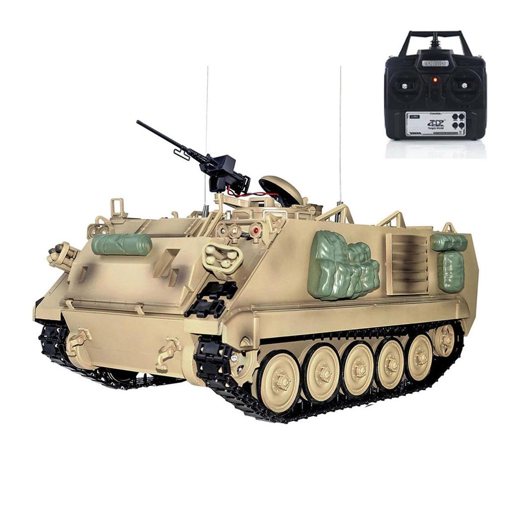 1/16 Tongde RC Military Tank M2412-C M113A2 APC Turret Rotation 360 Degree Infrared LED Light Sound 