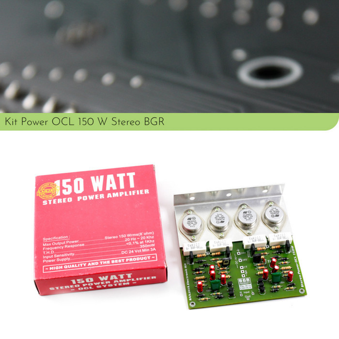 Kit Power Amp OCL Stereo 150W 150 watt Jengkol MJ2955 2N3055 BGR