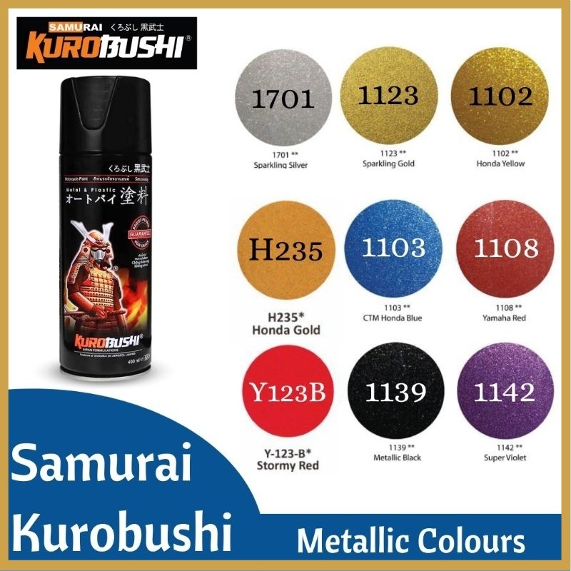 Pylox Samurai Metallic Colours | Pylox Samurai | Pylox Samurai Cat Semprot Samurai metalic silver bl