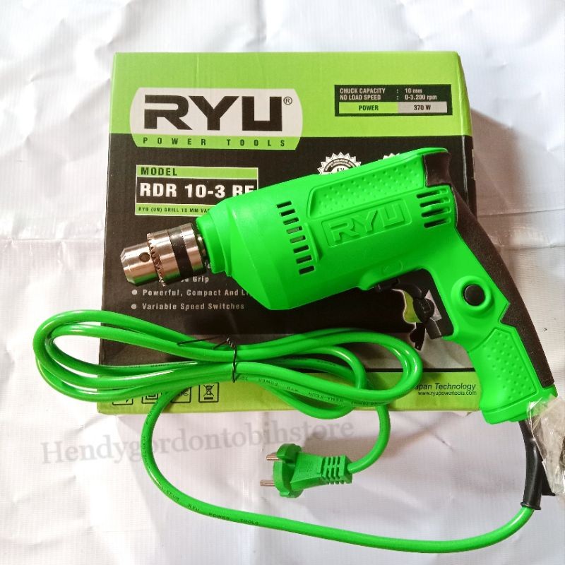 Bor 10mm ryu RDR10-3 / BOR RYU 10MM / Bor Tekiro / mesin bor tangan murah / Bor kayu besi Ryu