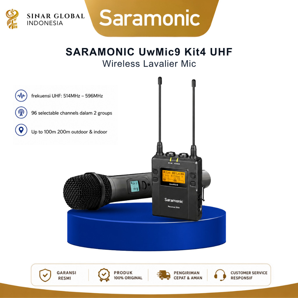 Saramonic Microphone UwMic9 Kit4 UHF Wireless Lavalier Mic