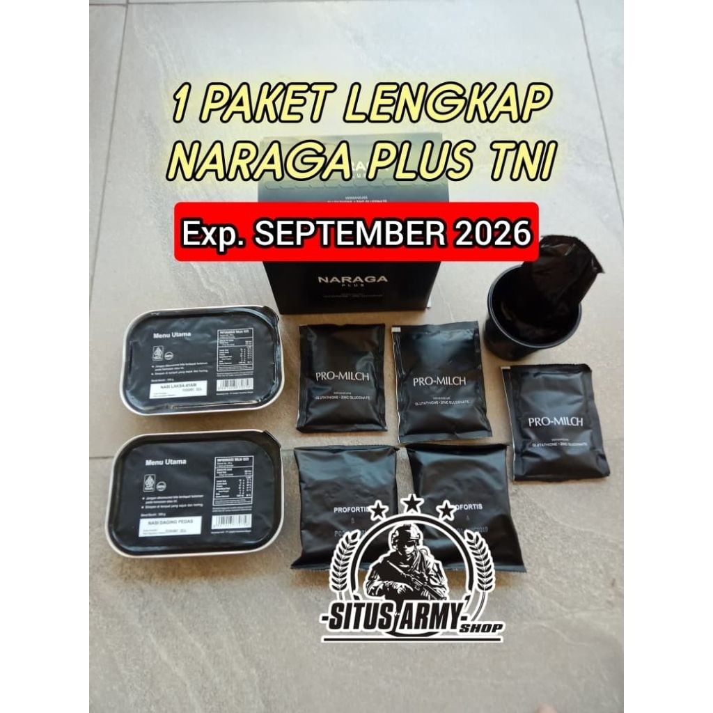 JR 1 paket naraga plus. ransum tni exp. SEPTEMBER 2026. ransum tni. naraga tni. ransum nasi tni. mak