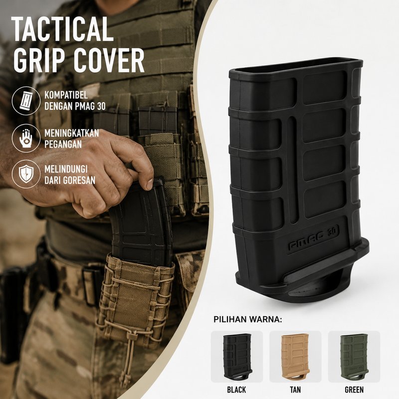 Karet Magazen Tactical Silikon Grip PMAG 30 Compatible M4 M16 Paintball Anti Slip Airsoft