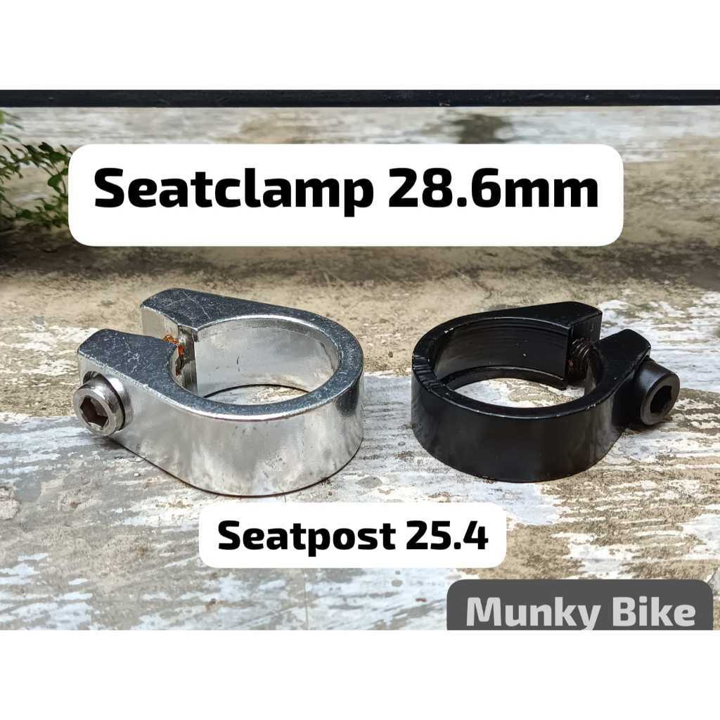 Foto Seatclamp Seat Clamp Klem 28.6 untuk Seatpost 25.4 mm Tiang sadel Sepeda