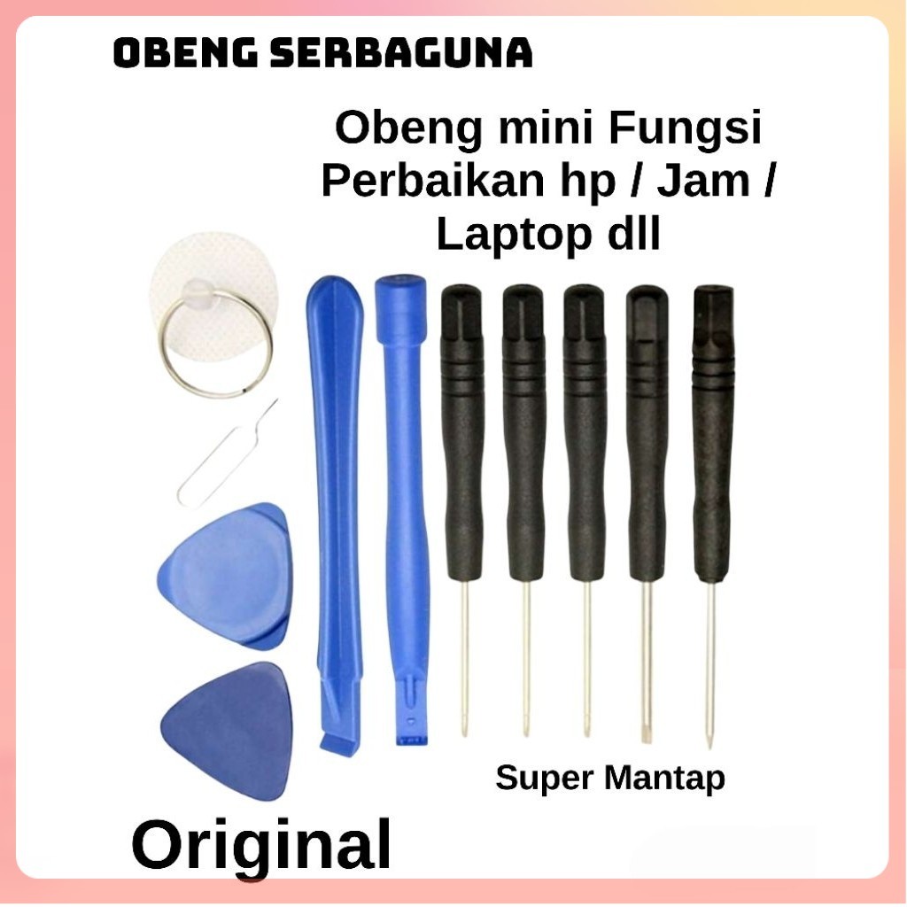 Ori obeng serbaguna fungsi service perbaikan hp / jam / laptop dll satu set obeng mini 8 IC 100% ASL