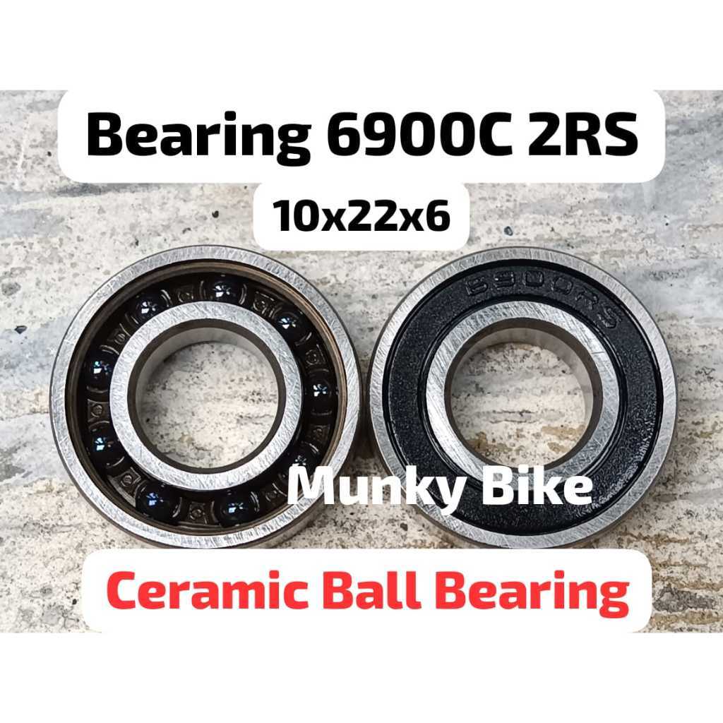 Foto Bearing Laker 6900 6900C 2RS Hub Freehub Sepeda Bike Hybrid Ceramic 10x22x6 mm