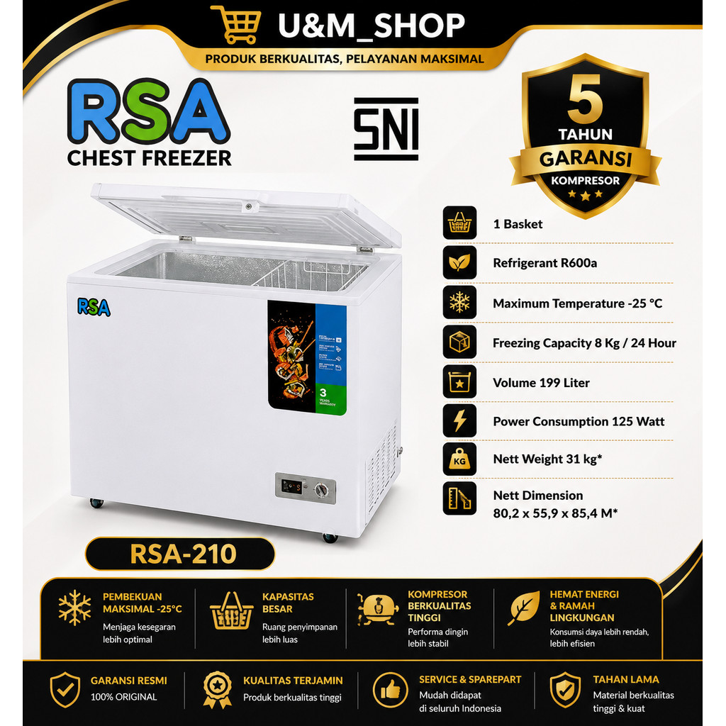 RSA RSA-200 Kulkas Showcase