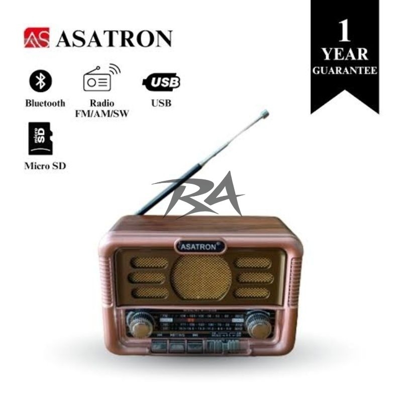 III ASATRON R 1115 1115USB R1115 USB RADIO FM SPEAKER UNIK JADUL VINTAGE CLASSIC KLASIK BAGUS 3 BAND