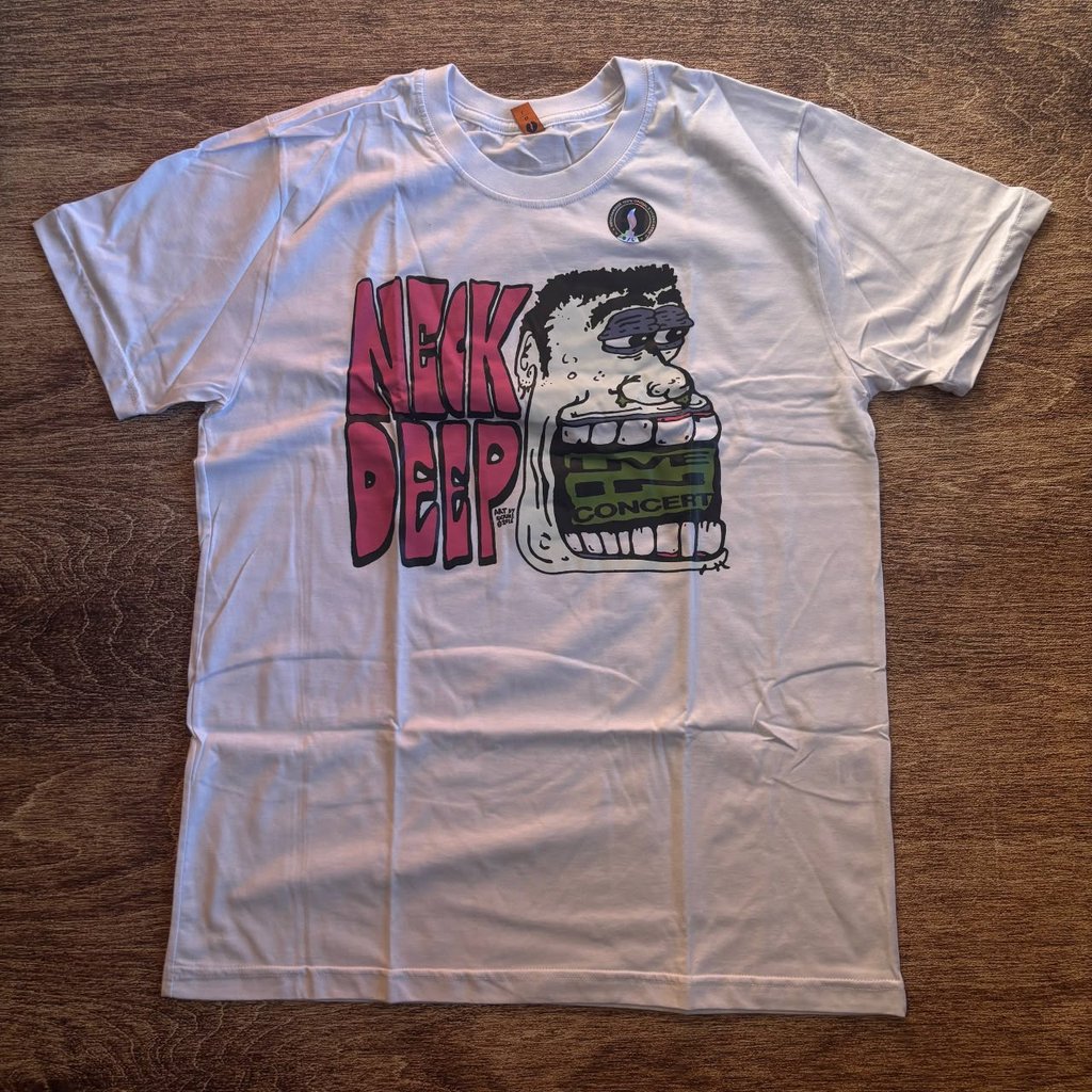 KAOS BAND OFFICIAL NECK DEEP - LIVE IN CONCERT TSHIRT ORIGINAL MERCHANDISE