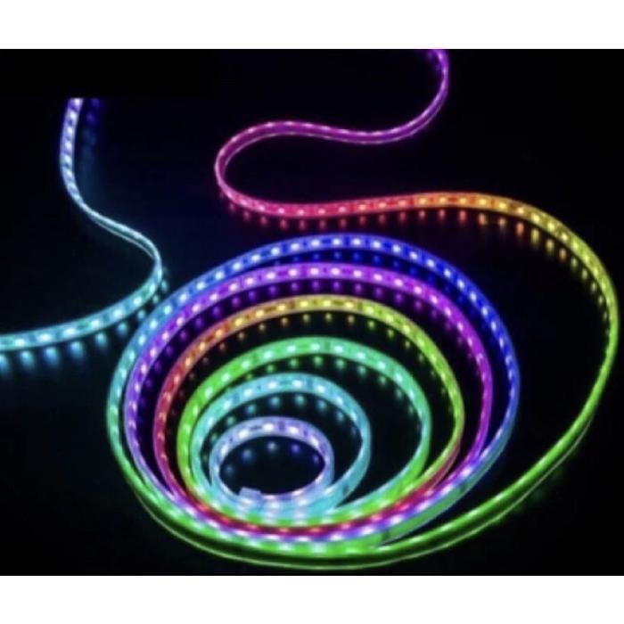 LAMPU LED STRIP RGB RUNNING NYALA OTOMATIS TANPA REMOT / STRIP RGB RUNNING 5050 1 SET PLUS ADAPTOR
