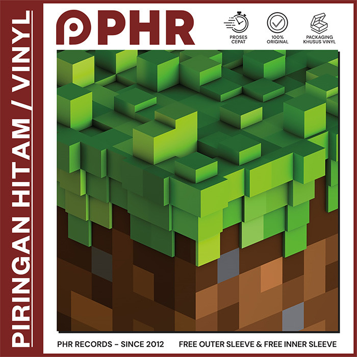 Vinyl C418 - Minecraft Volume Alpha (TRANSPARENT GREEN VINYL) [Piringan Hitam/LP/PH]