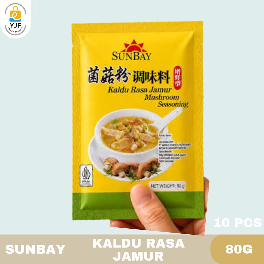 Sunbay Kaldu Rasa Jamur 80g / Mushroom Seasoning / Kaldu Jamur / Bumbu Kaldu Jamur / Bubuk Kaldu Jam