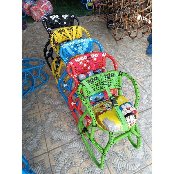 Kursi Boncengan Anak Motor Matic N-MAX, AEROX, PCX, Full Anyaman Free Sabuk Bantal Stang / Boncengan