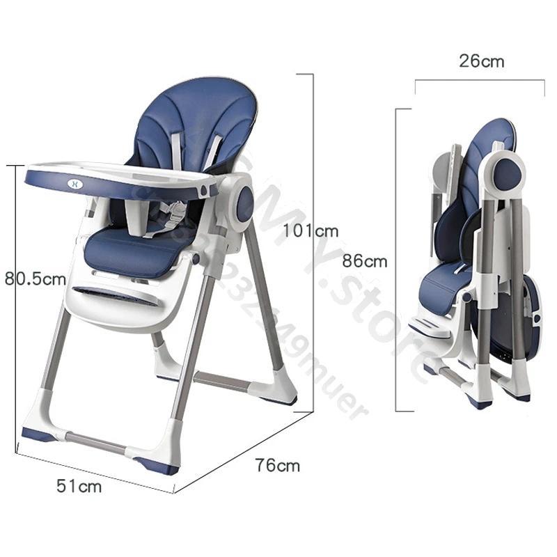 Baby Dining Chair Foldable Portable Infant Dining Table and Chair Adjustable Children's Eating Dinin