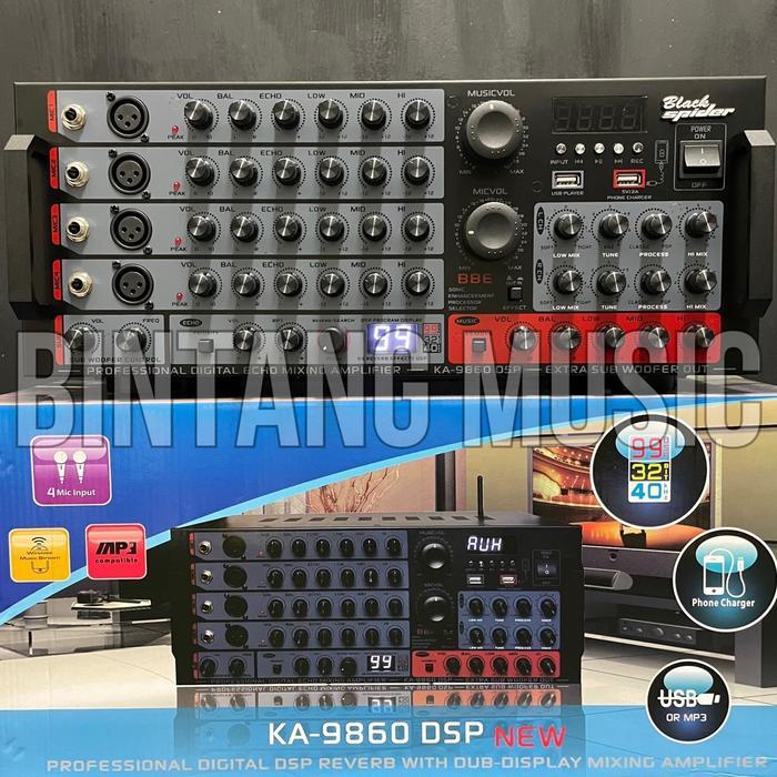 Amplifier Black spider KA 9860 dsp / amplifier Ka 9860dsp / amplifier black spider KA9860dsp - Spesi