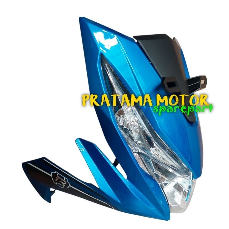 Tameng Body Depan Beat Fi Esp ISS 2019 Biru Plus Striping/Sticker