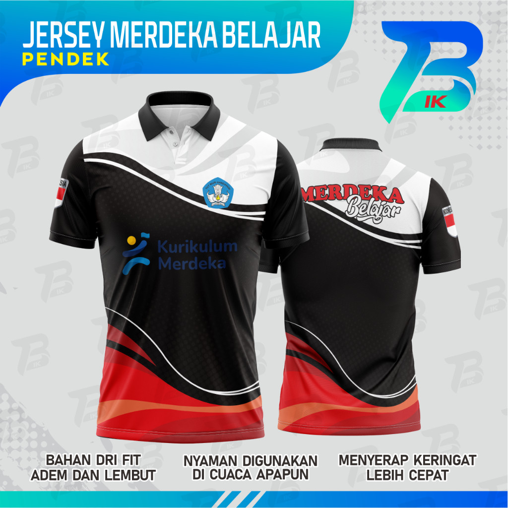 JERSEY WANGKI MERDEKA BELAJAR PENDEK/KAOS KERAH MERDEKA BELAJAR DRYFIT/WANGKI POLO MERDEKA BELAJAR