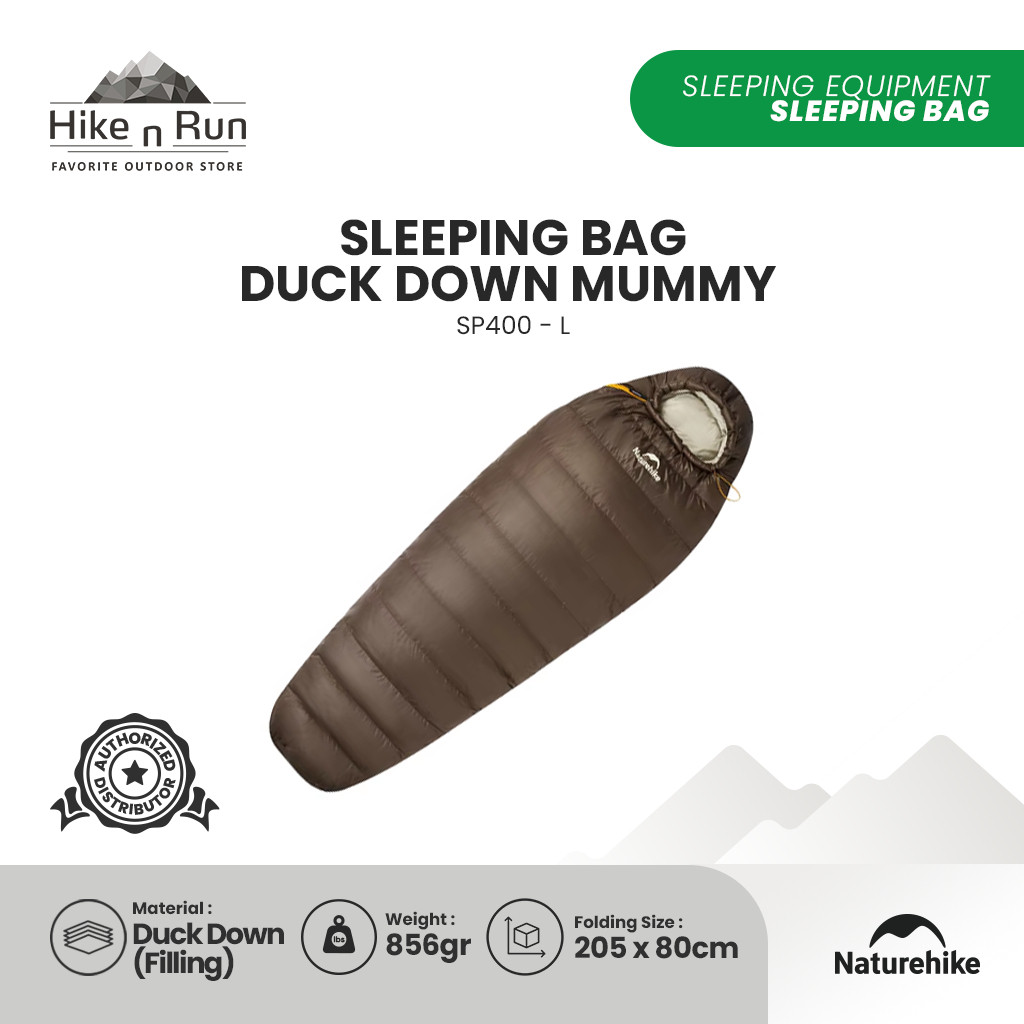 Naturehike Snowbird Sleeping Bag Duck Down Goose Mummy CNK2550WS014 Kantung Tidur Hiking Camping Bul