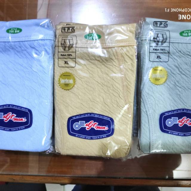 KH56TOPROMO 3 PCS CELANA DALAM GT MAN 705BW / CD GT MAN BABAT 705 BW / CD GT MAN KULIT JERUK / CD PR