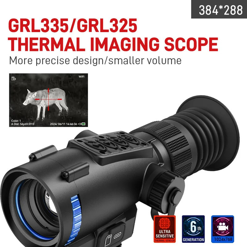 1800M Thermal Scope 384X288 50Hz Thermal Imaging Rifle Scope Monocular Night Camera Vision  Scope Fo