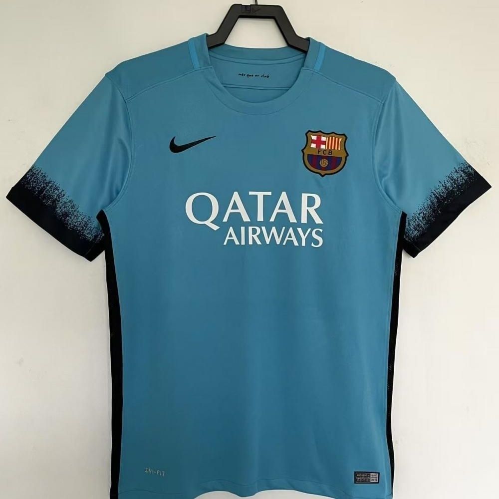 2015-16 Barcelona Erke Retro Jersey Lengan Pendek