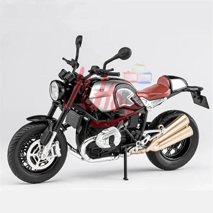 FLASH1:12 BMW Retro NINE T Street Sports Motorcycle Model Diecast Motor Alloy Ban Lampu Roda miniatu